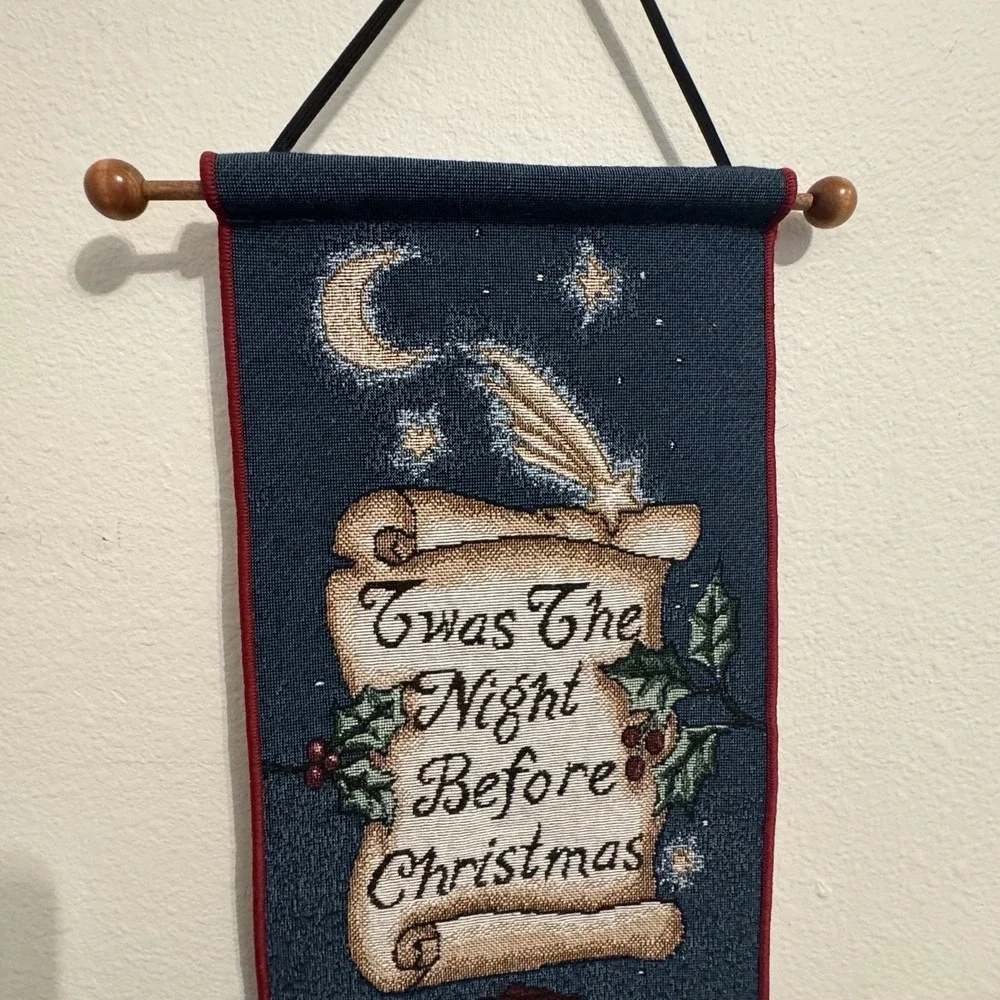Boyds Bear Twas Night Before Christmas Bell Pull Wall Hanging‎ Door Decor